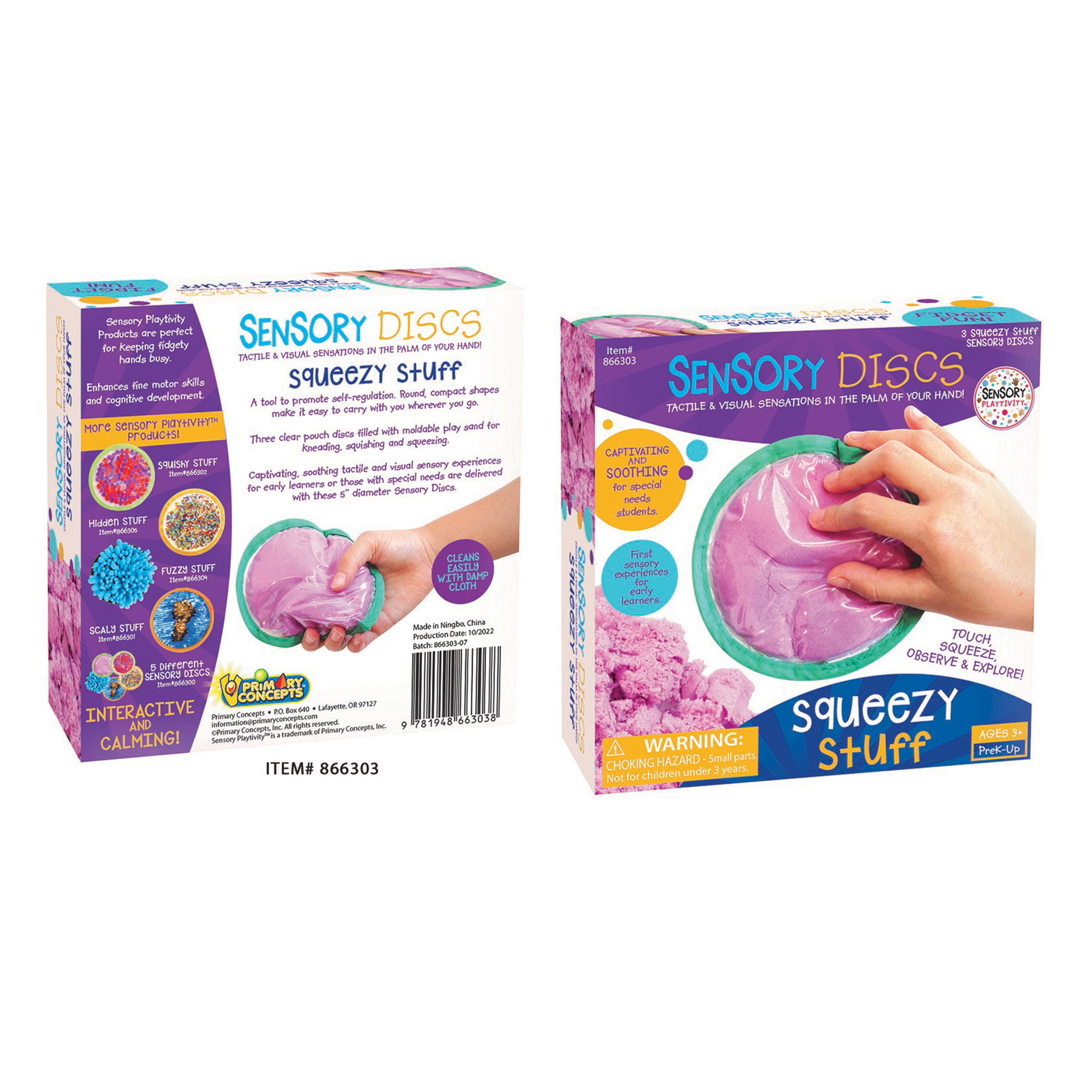 Sensory Playtivity Squeezy Stuff Sensory Discs 3-Pack image number null