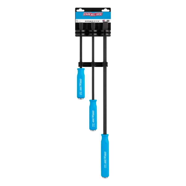 PRY-3C 3pc Professional Pry Bar Set w/ 12, 17, and 25-inch Pry Bars