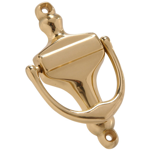 Hardware Essentials Bright Brass Door Knocker 4in