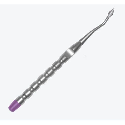 X-OTOME Hybrid (Elevator and Periotome), Angled, Mesial, Beveled Spade Tip, Purple End Cap