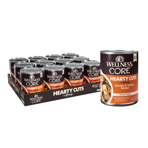 Wellness CORE Hearty Cuts Chicken & Turkey Front packaging