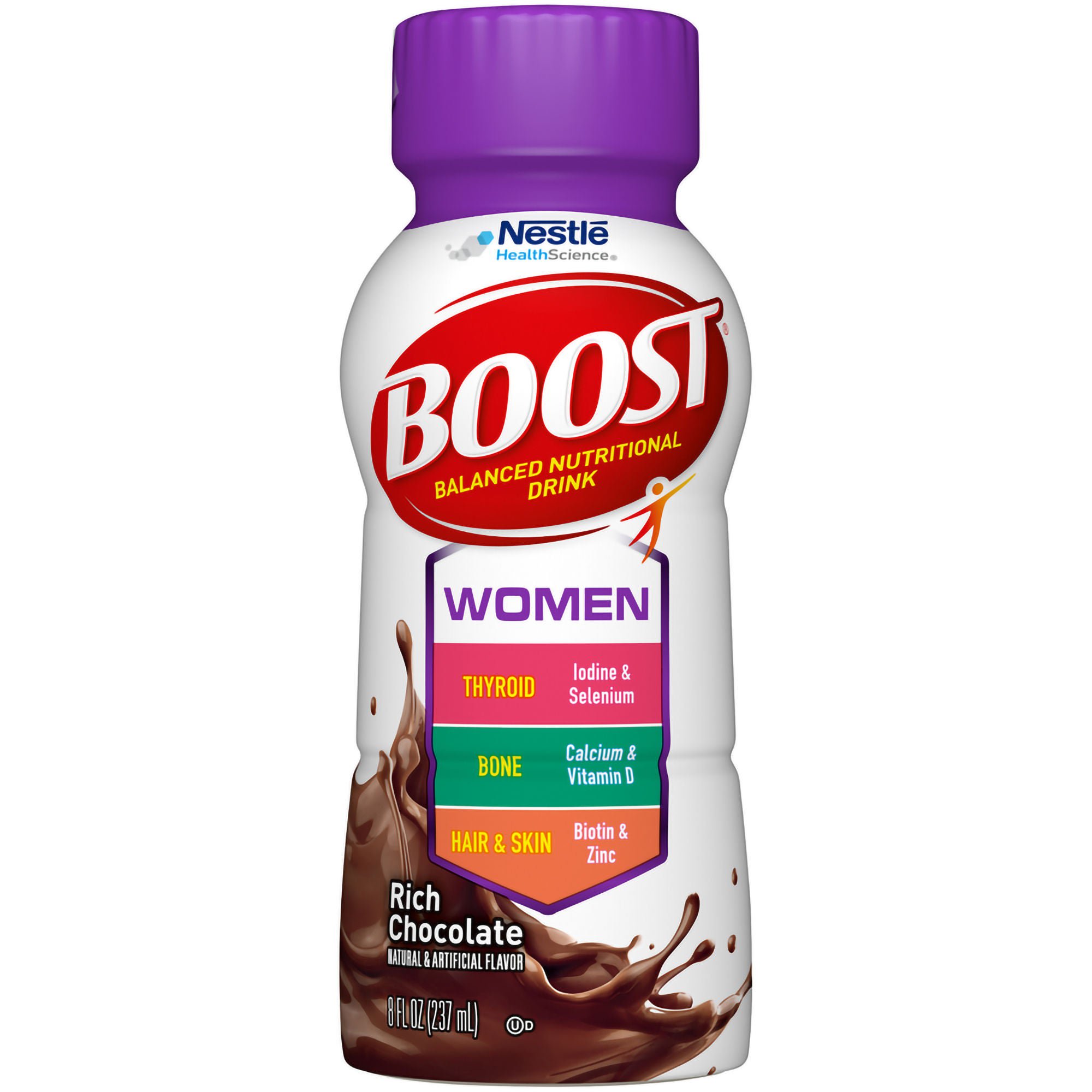 Boost® Women Chocolate Balanced Nutritional Drink, 8 oz. Bottle