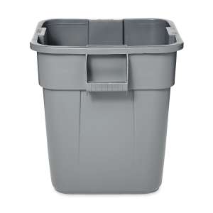 Rubbermaid Commercial, BRUTE, 28 gal, Resin, Gray, Square, Receptacle