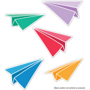 Happy Place Paper Airplanes Cut-Outs, Pack of 36
