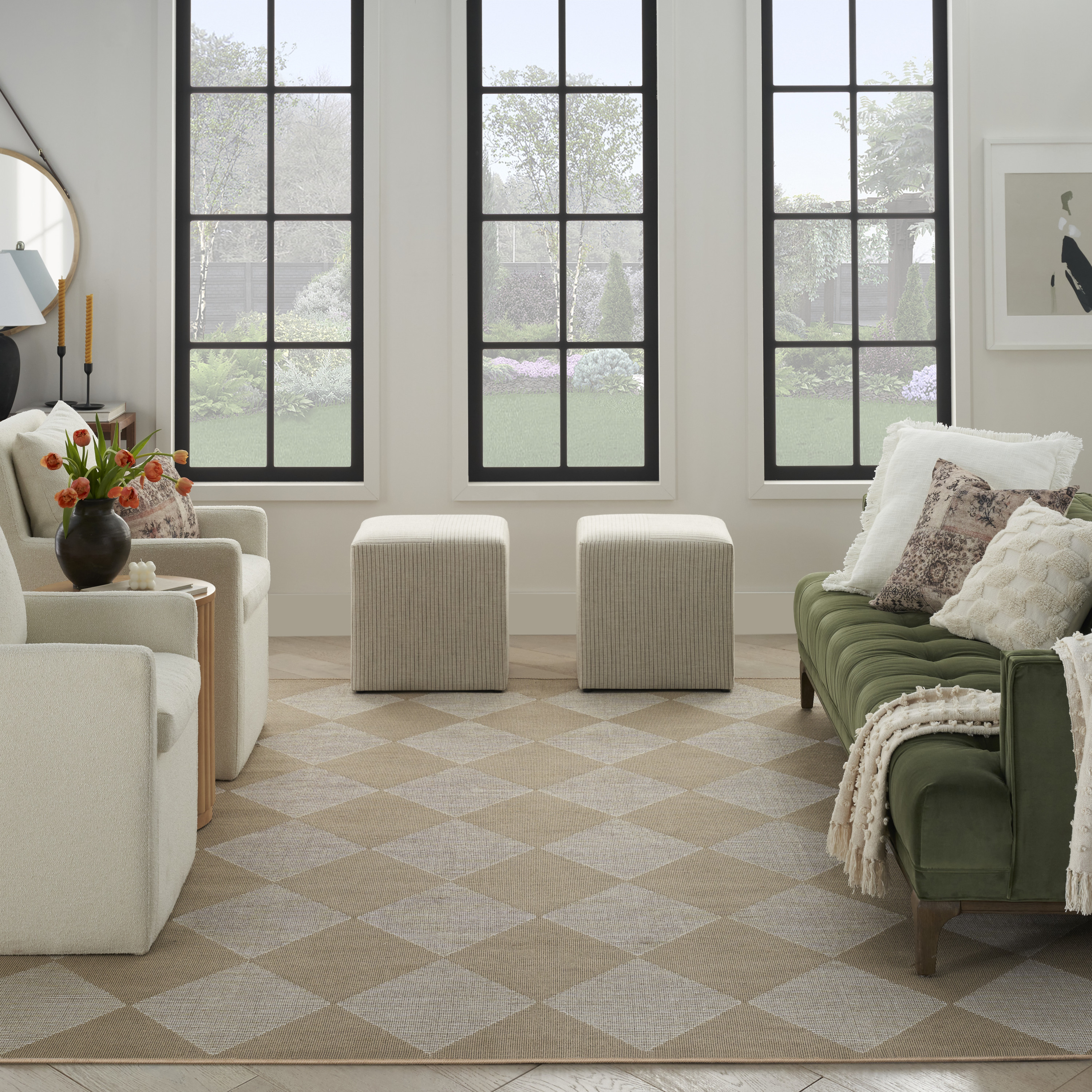 Nourison Washable Modern Jute 7'10" x 9'10" Natural Ivory Modern Indoor Rug