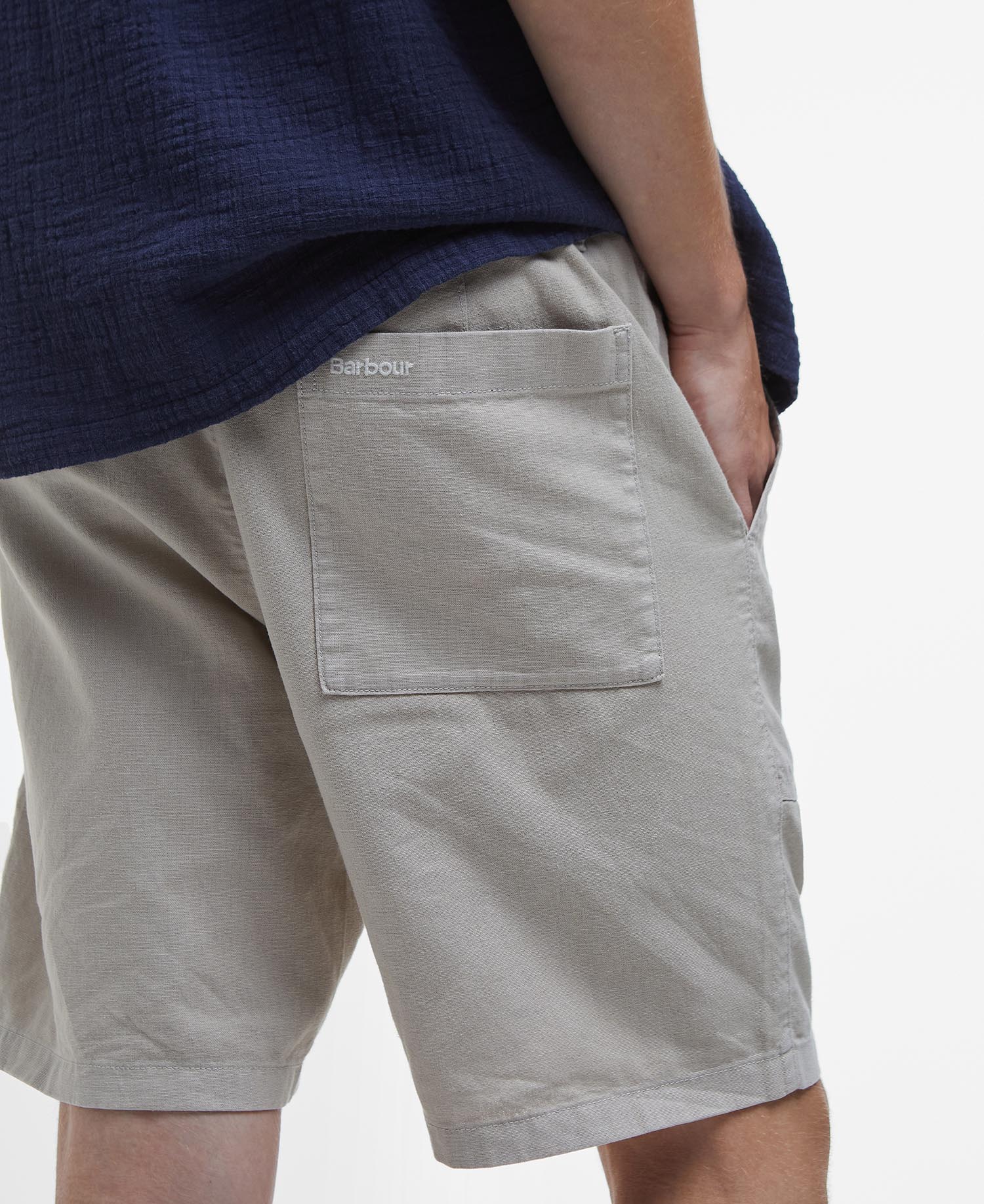 Natural Linen-Blend Shorts image number 3