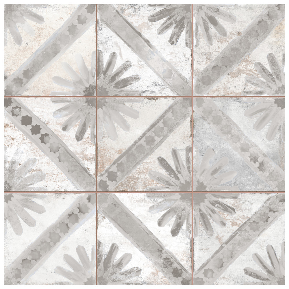 Harmonia Kings Marrakech Grey 13 in. x 13 in. Ceramic Floor and Wall Tile