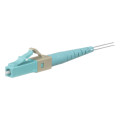 Fusion Splice Fiber Optic Connector, Multimode OM2/OM3/OM4, LC Connector, Pre-Polished, Simplex Style, 0.9 mm O.D., Aqua