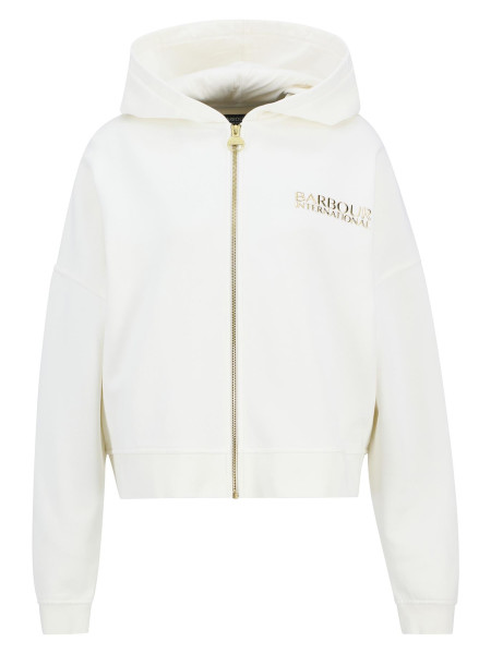 Felpa con cappuccio e chiusura a zip Lana