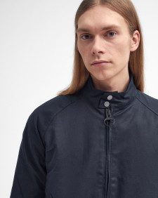 Barbour x Baracuta Porton Waxed Harrington Jacket Navy
