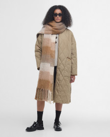 Rhea Quilted Jacket Military Brown/Sky Dress Tartan