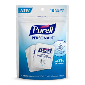 GOJO, PURELL® PERSONAL™ Advanced Portable Packets Hand Sanitizer Gel,  15/Case