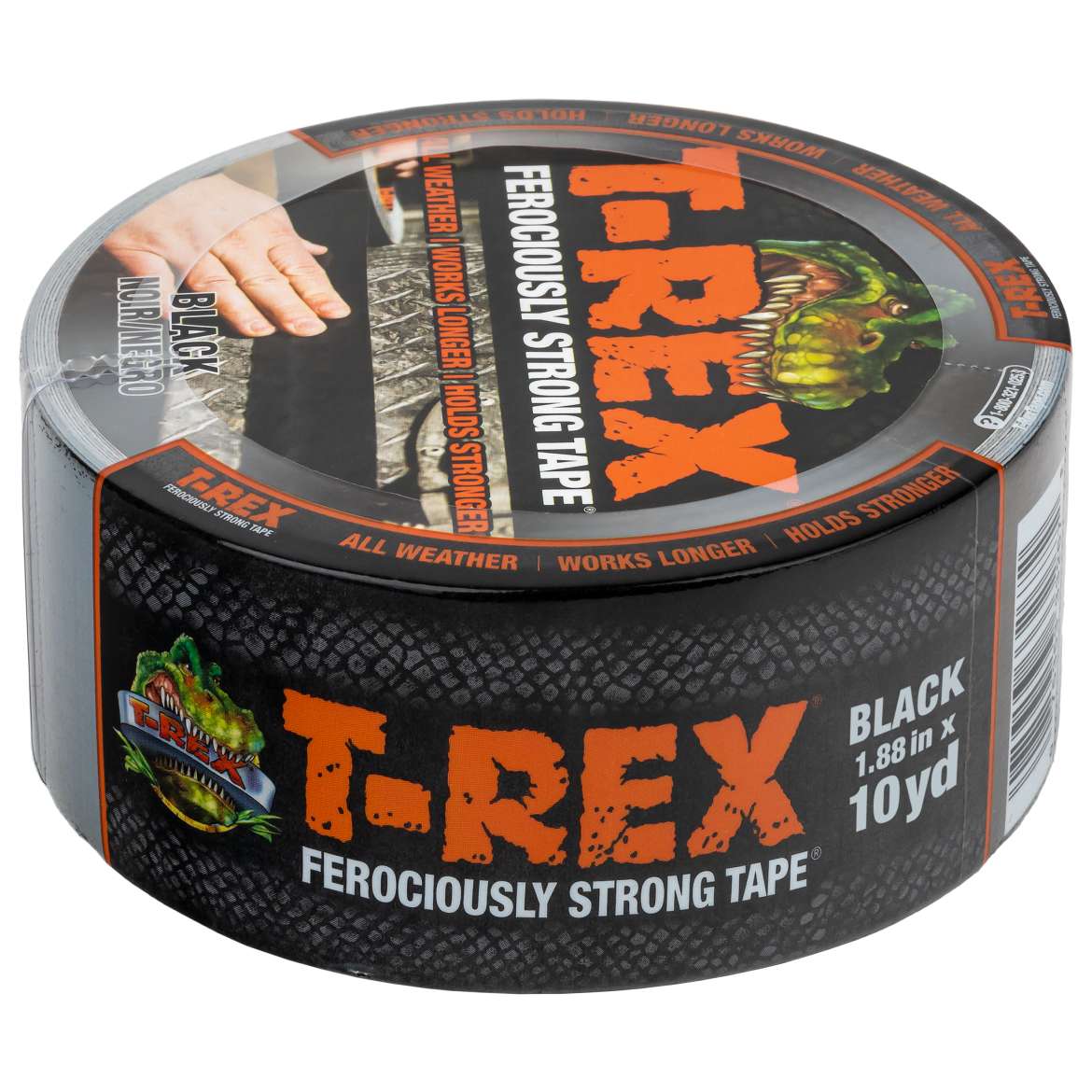 T-Rex® Ferociously Strong Tape - Black, 1.88 in. x 10 yd.