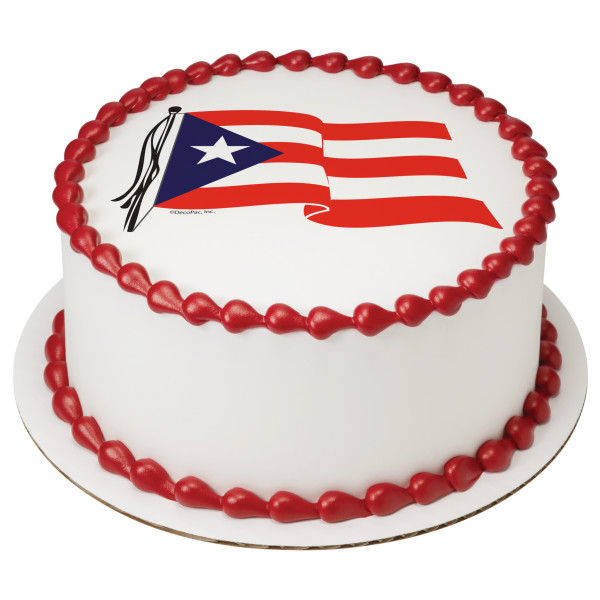 Puerto Rican Flag PhotoCake® Edible Image®