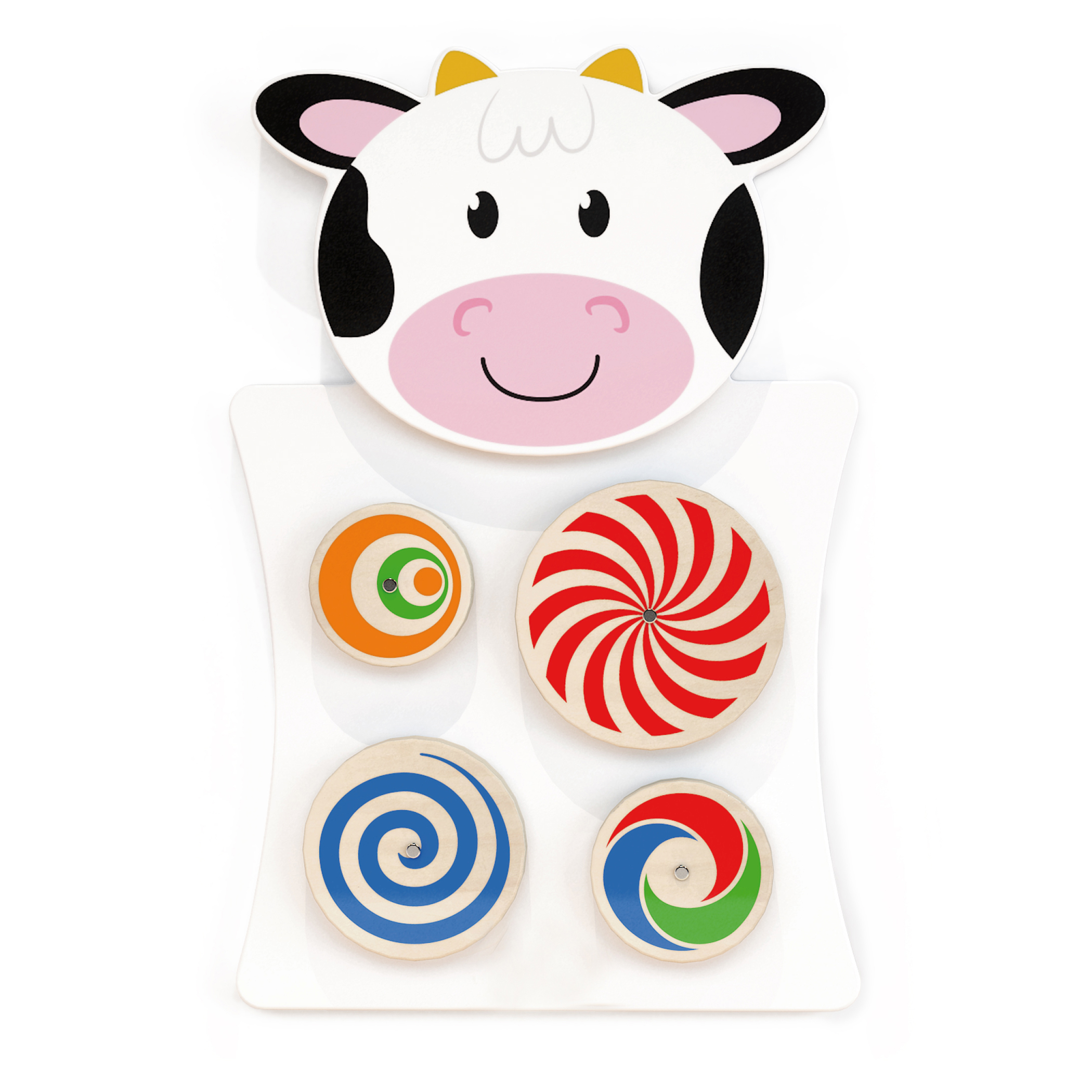 Learning Advantage Cow Activity Wall Panel - 18m+ - Toddler Activity Center