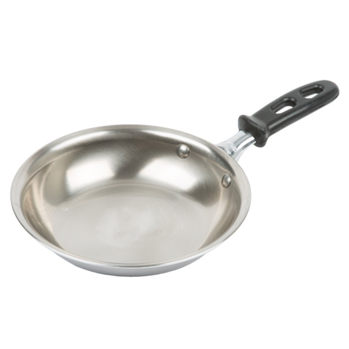 7-inch Tribute® 3-ply frying pan in natural finish with silicone TriVent™ handle