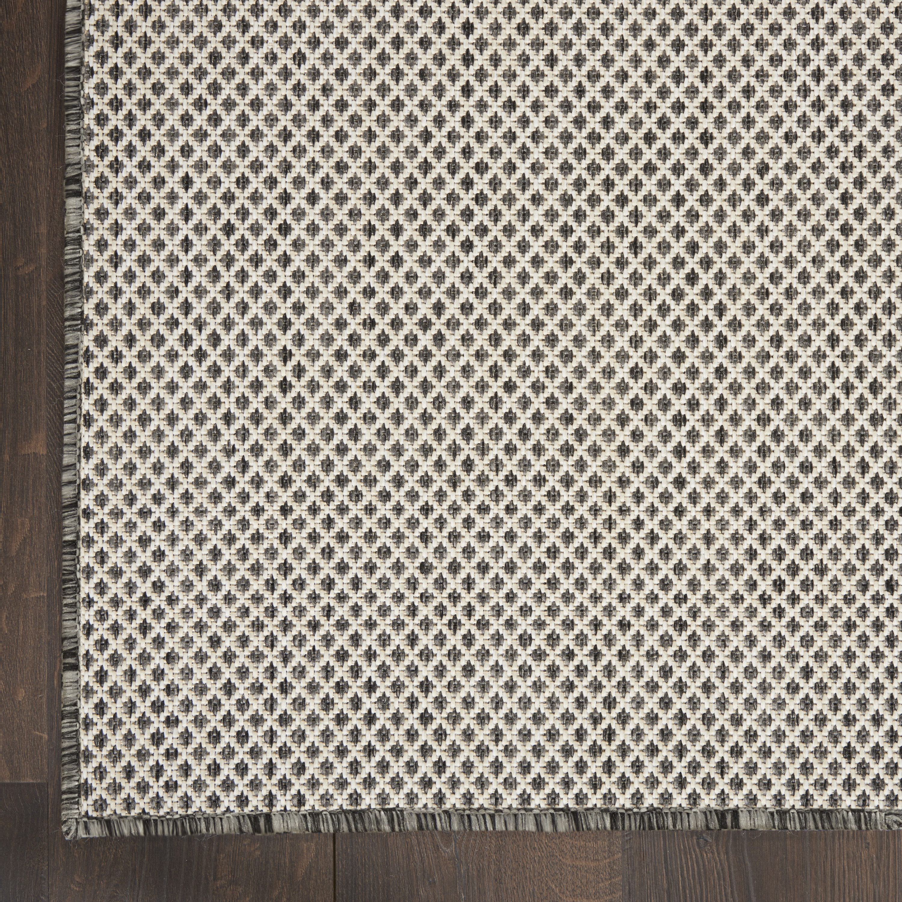 Nourison Courtyard 2' x 3' Ivory Charcoal Modern Rug