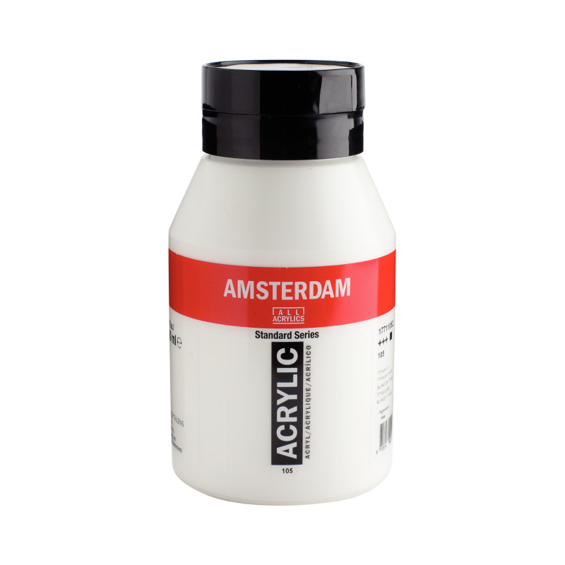 Standard Acrylic Paint Tube, 1000 mL, Titanium White