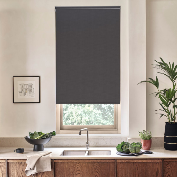 Rory Blackout Charcoal Roller Blind