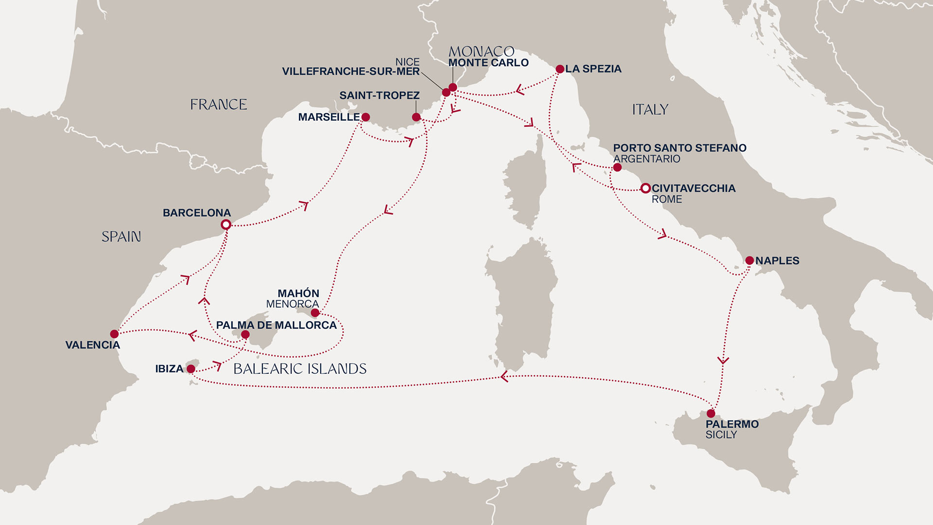 Itinerary map