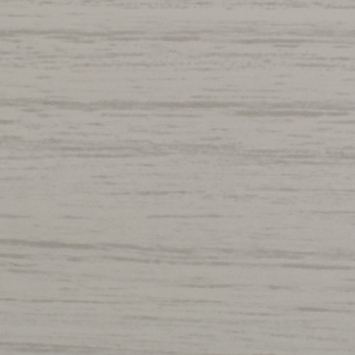 Light gray wood-grain panel with subtle horizontal streaks; lying flat and static, showing fine texture; close-up view of an evenly lit interior surface resembling laminate wall or tabletop.