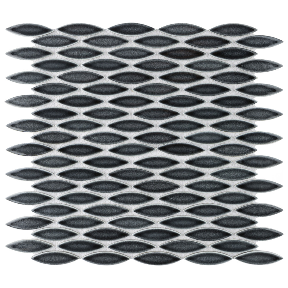 Pescado Storm Grey 12 in. x 12-1/2 in. Porcelain Mosaic Tile