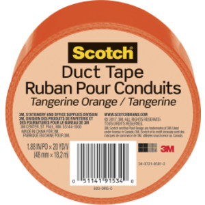 Duct Tape for Artists, 1.88 in x 20 yd (48 mm x 18.2 m), Tangerine Orange