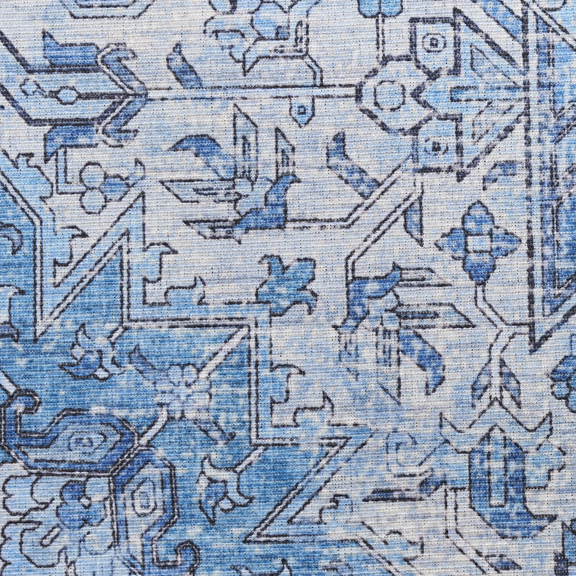 Nourison Nourison Washables 4' x 6' Blue Vintage Indoor Rug