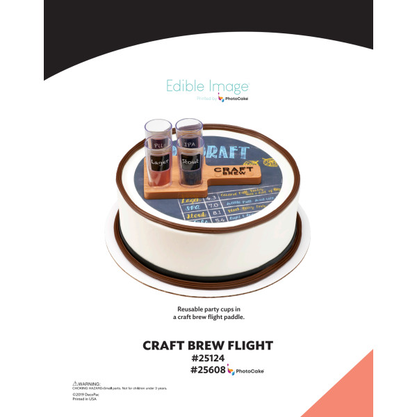 Craft Brew Flight The Magic of Cakes® PhotoCake® Enhanced Round Background Page