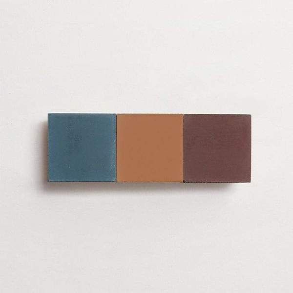 cement: mythology checkerboard | salon | grande | matte | trio | umber, mallard + fig | sample 