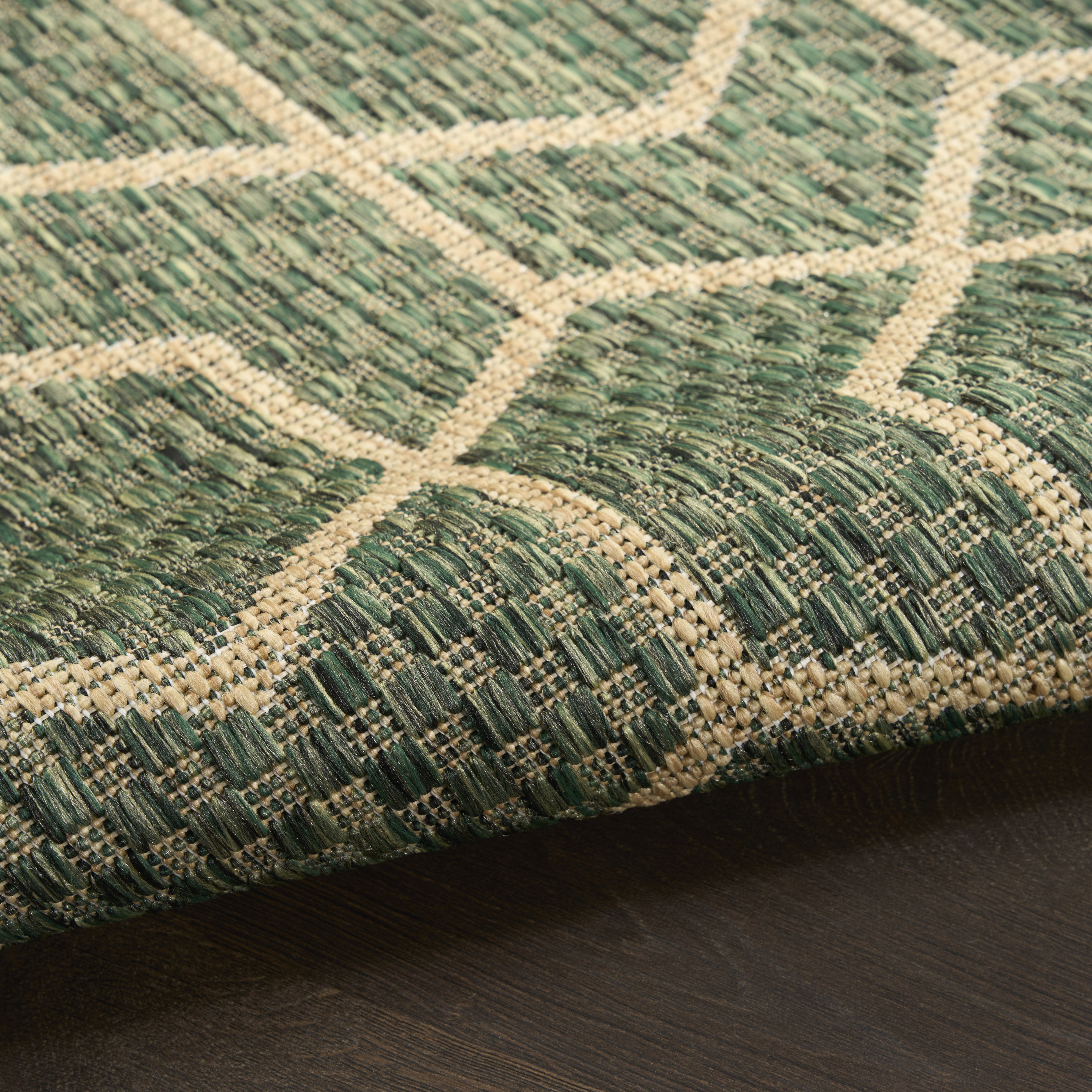 Nourison Horizon Indoor/Outdoor 6' x 9' Green Modern Rug