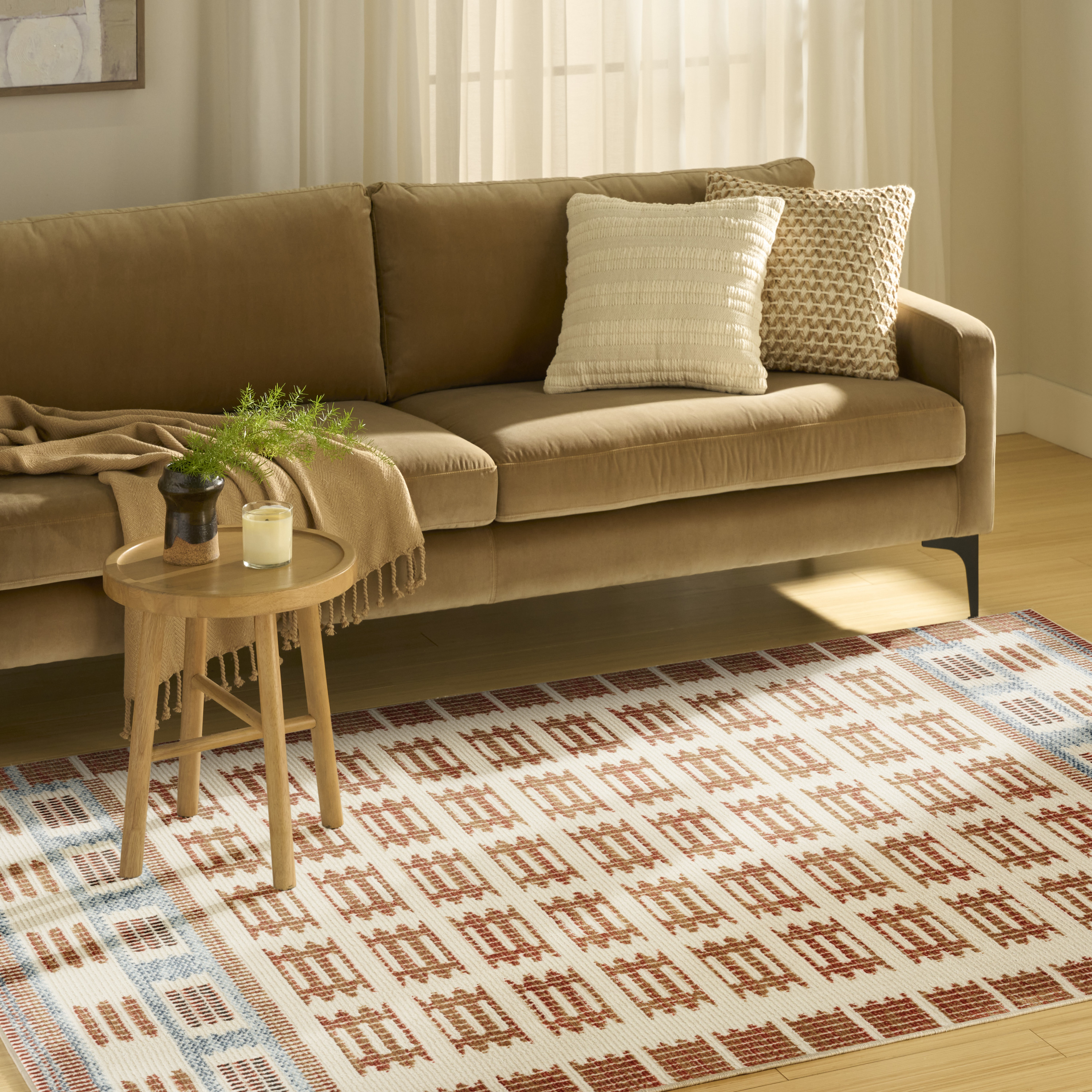 Nourison Nordic 4' x 6' Ivory Rust Modern Indoor Rug