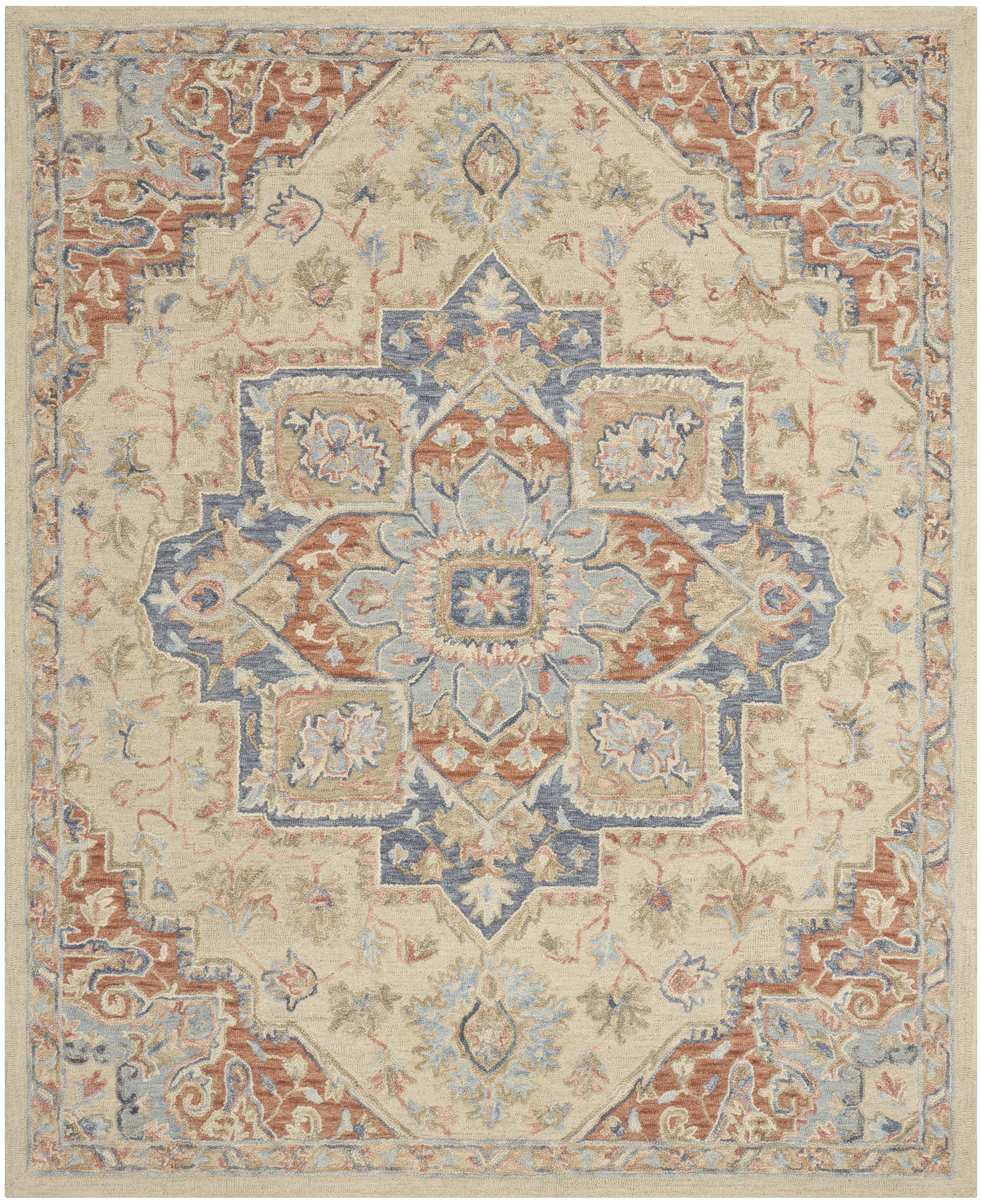 Nourison Maison 9'9" x 13'9" Ivory Rust Vintage Indoor Rug