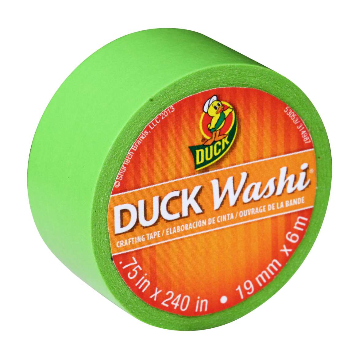 Duck Washi® Crafting Tape - Lime, .75 in. x 240 in. Image