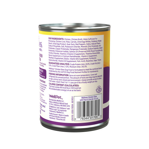 Wellness Complete Health Stews Chicken back packaging
