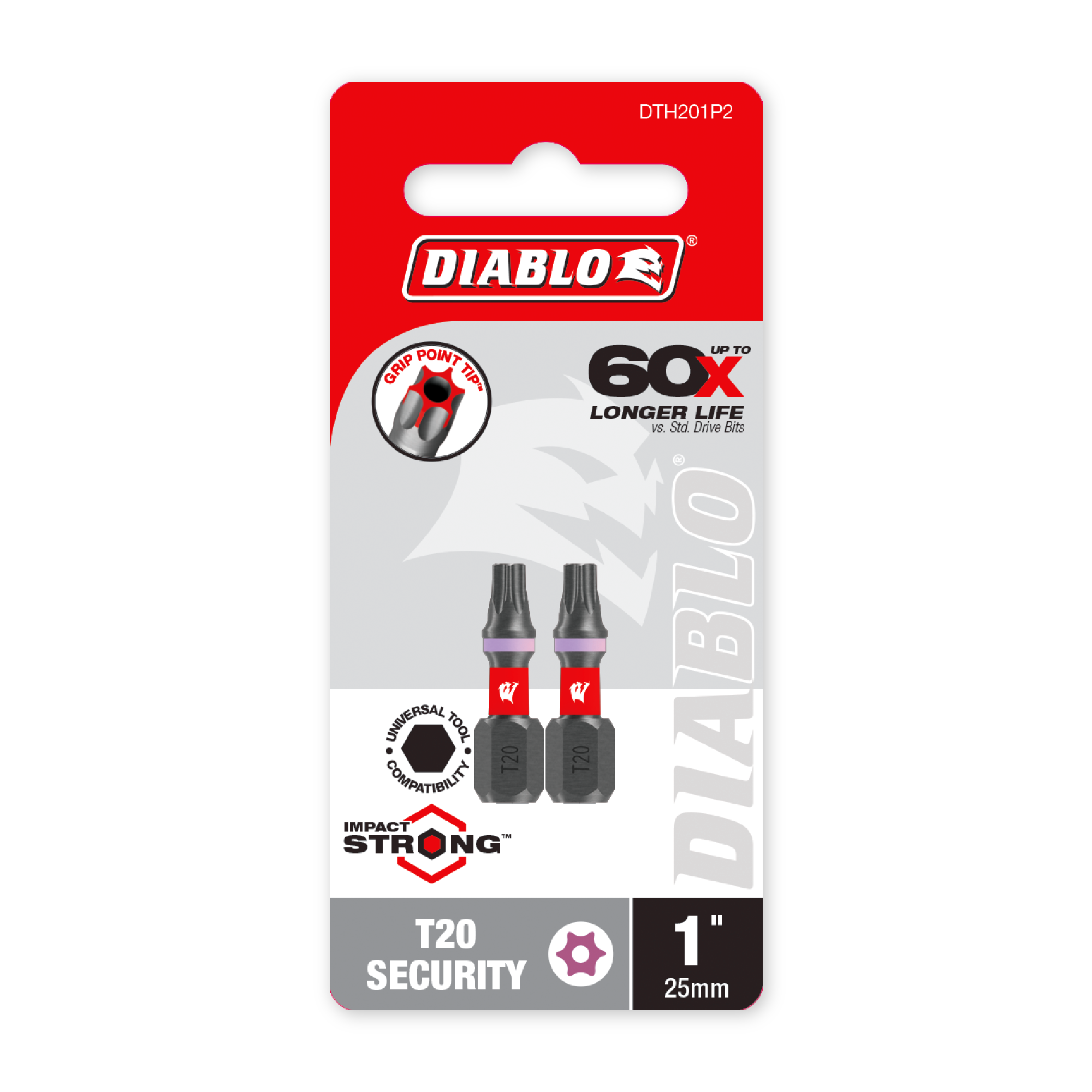 Diablo 1 in. Torx Security T20 Drive Bit in its retail packaging, ready for the job box or tool bag