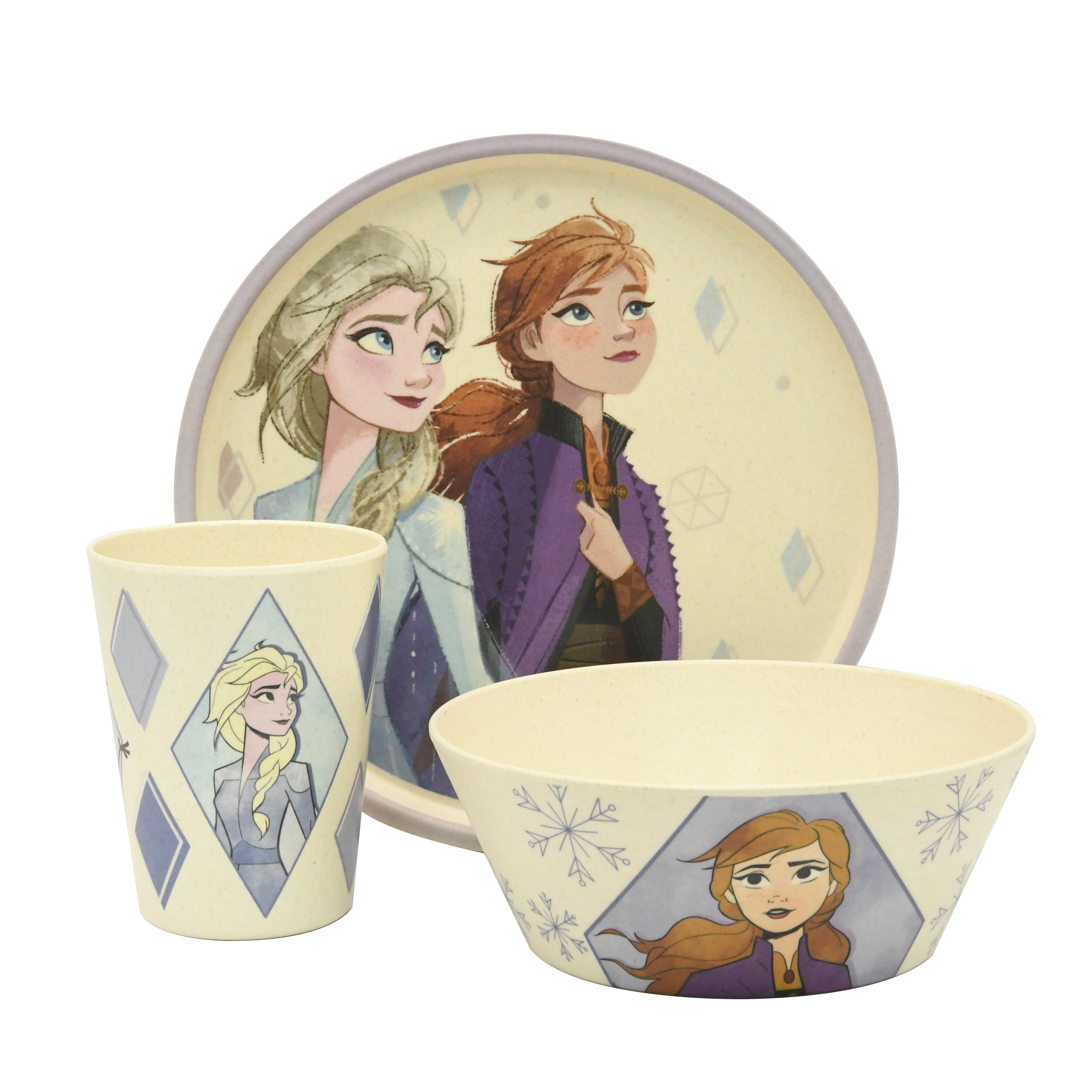 Disney Frozen 2 Movie Kids 3-piece Dinnerware Set, Anna and Elsa, 3-piece set slideshow image 2 Disney Frozen 2 Movie Kids 3-piece Dinnerware Set, Anna and Elsa, 3-piece set slideshow image 2