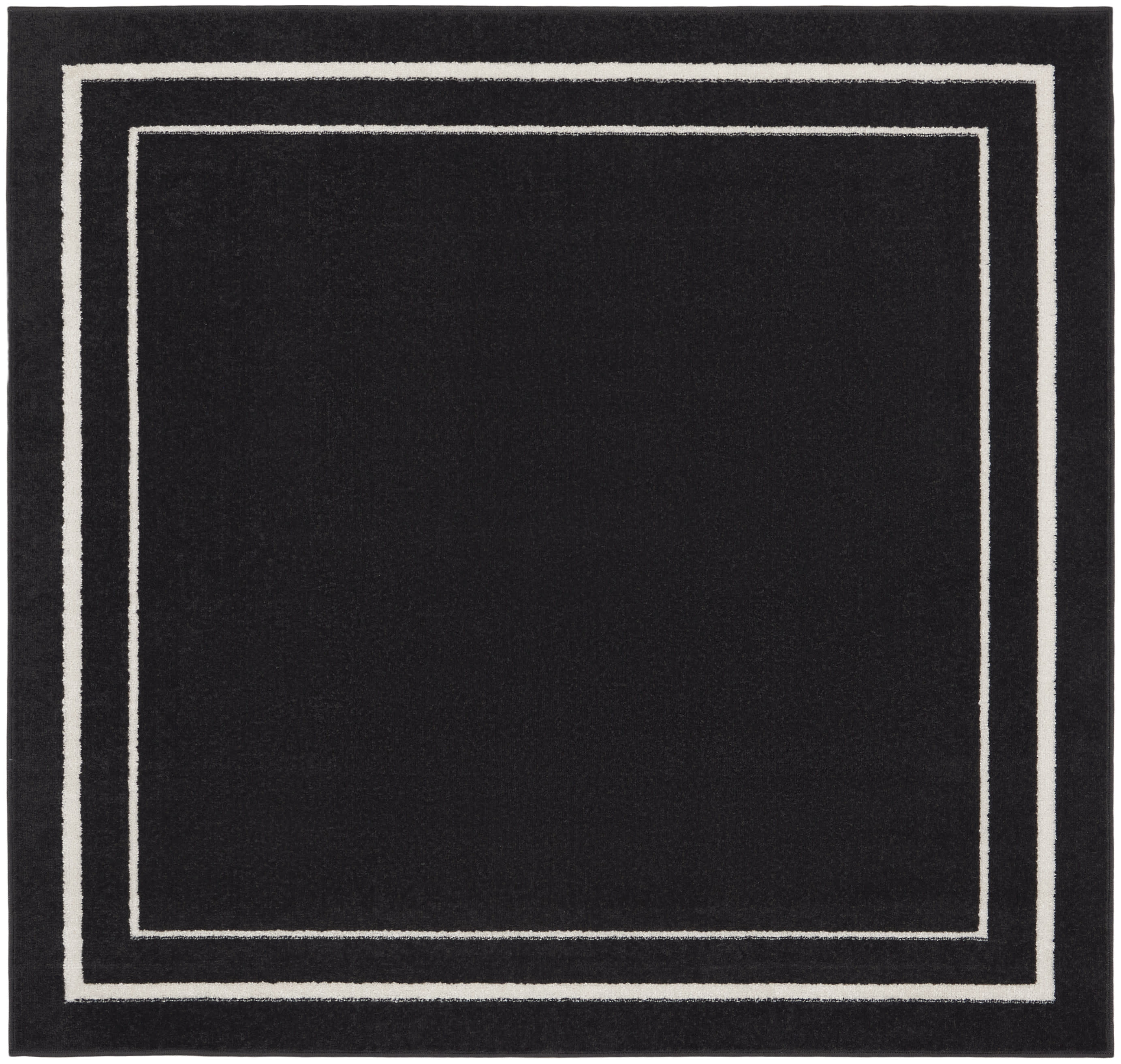 Nourison Nourison Essentials 5' x Square Black Ivory Contemporary Rug