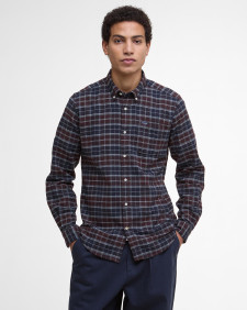 Camicia leggermente aderente in tartan Haddington Midnight Oak Tartan