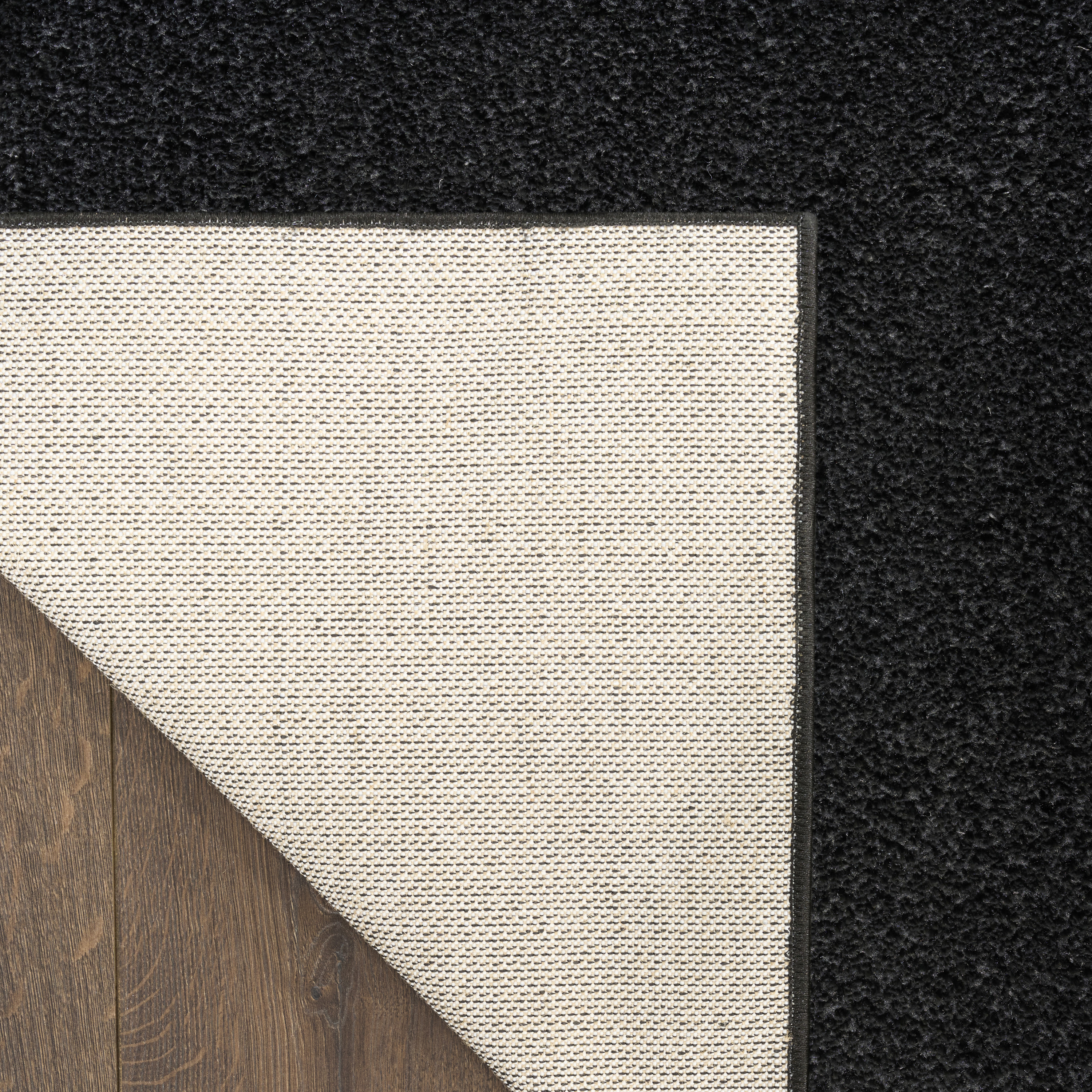 Nourison Pacific Shag 7'10" x 9'10" Black Shag Indoor Rug