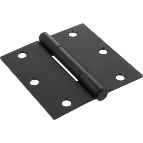 Hardware Essentials Squeak-Proof Square Corner Oil Rubbed Bronze Door Hinges (3-1/2