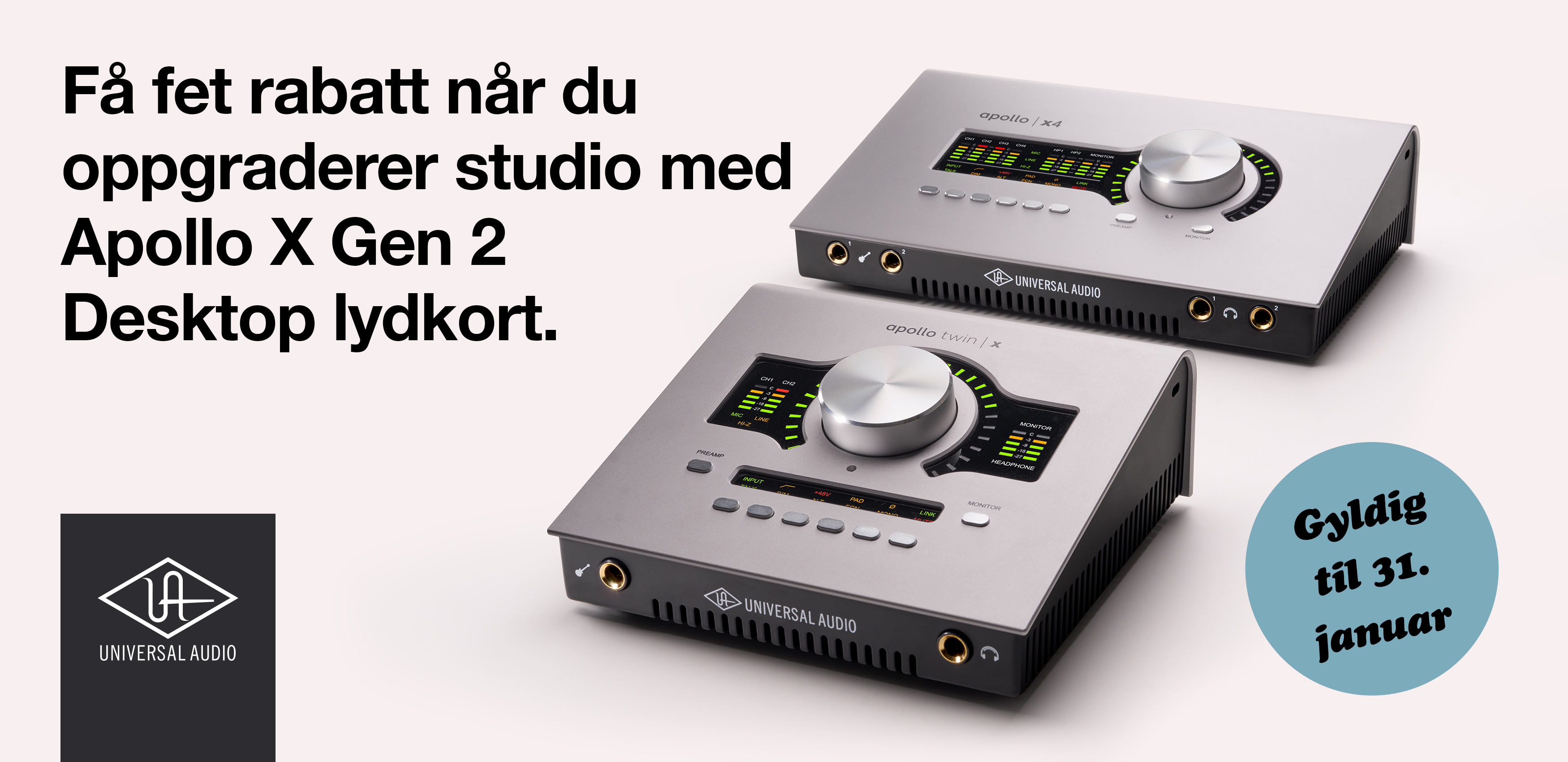 UAD Apollo X Gen 2 Desktop lydkort kampanjefoto