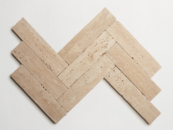 lapidary: girata | blade | beige travertine | tumbled 