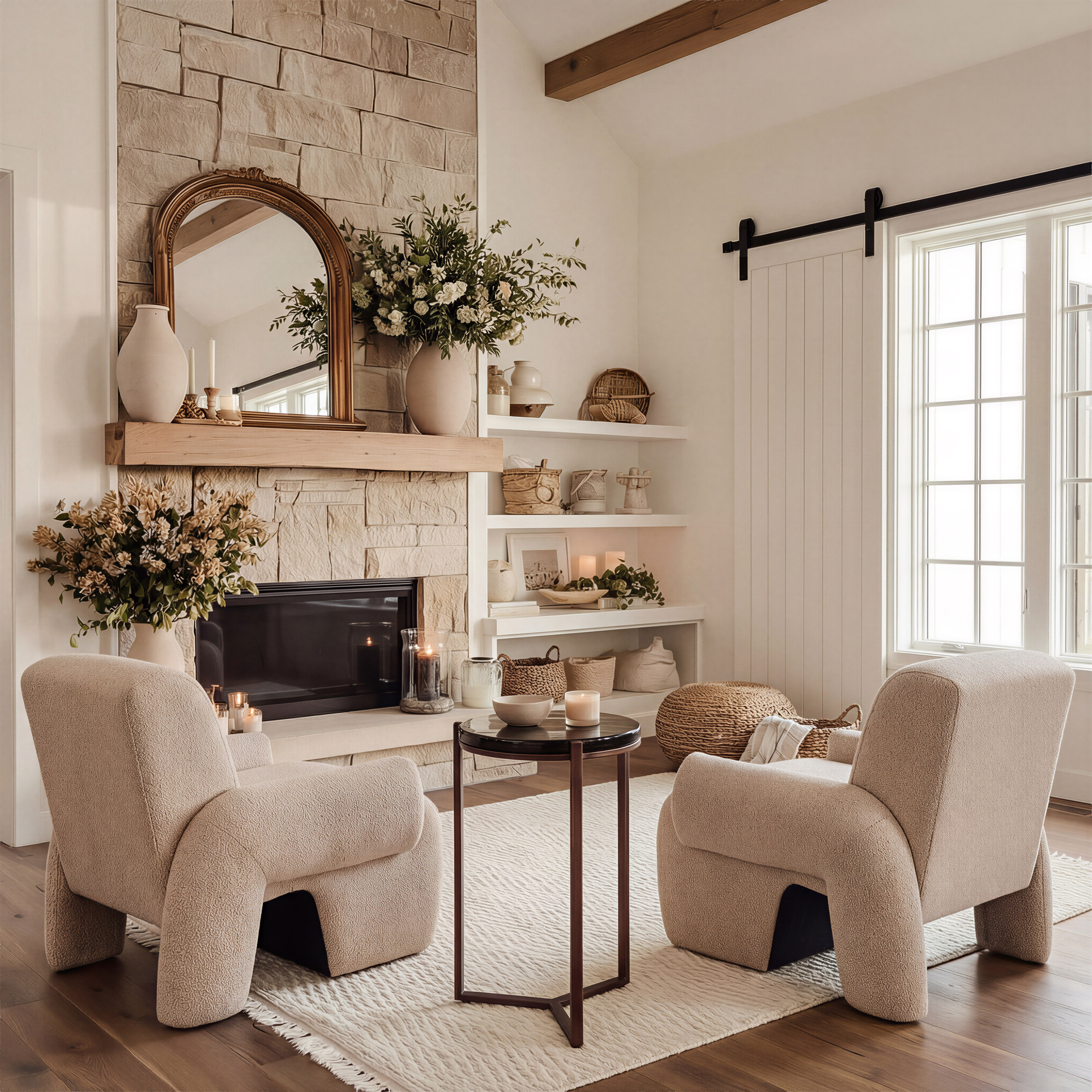Rura Accent Chair Heathered Beige product image