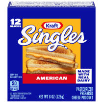 Kraft Singles American Cheese Slices 8 oz Package (12 slices)