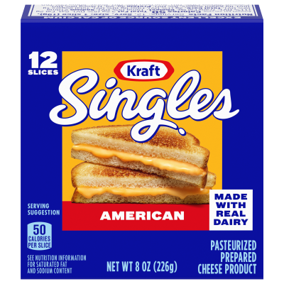 Kraft Singles American Cheese Slices 8 oz Package (12 slices)