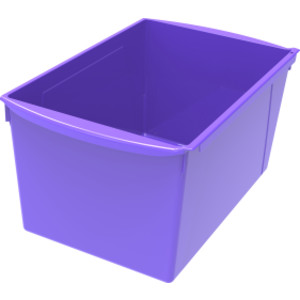 Wide Book Bin, 14.5" x 9.2" x 7", Purple, Classroom Storage Organizer