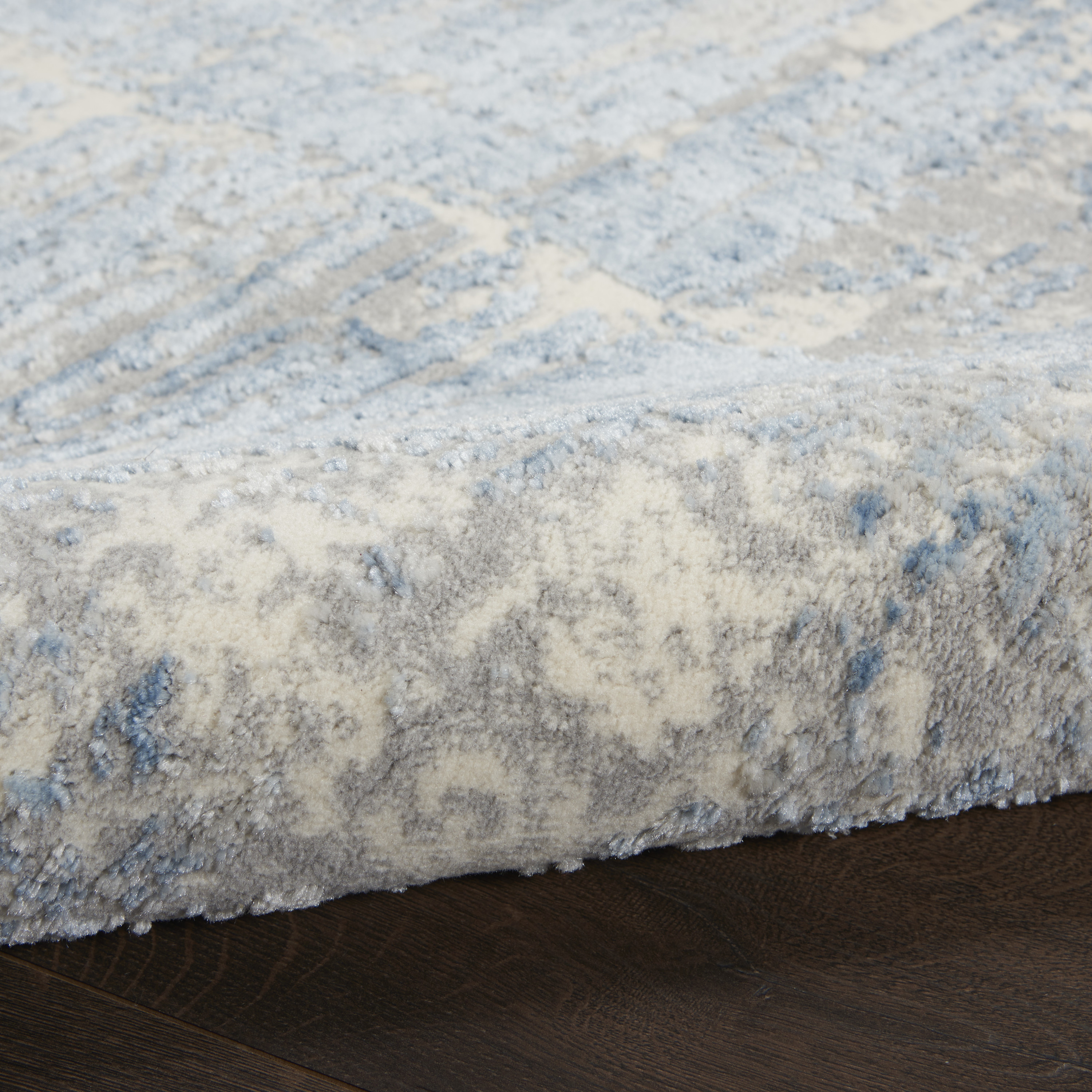 Nourison Solace 5'3" x 7'3" Ivory Grey Blue Modern Indoor Rug