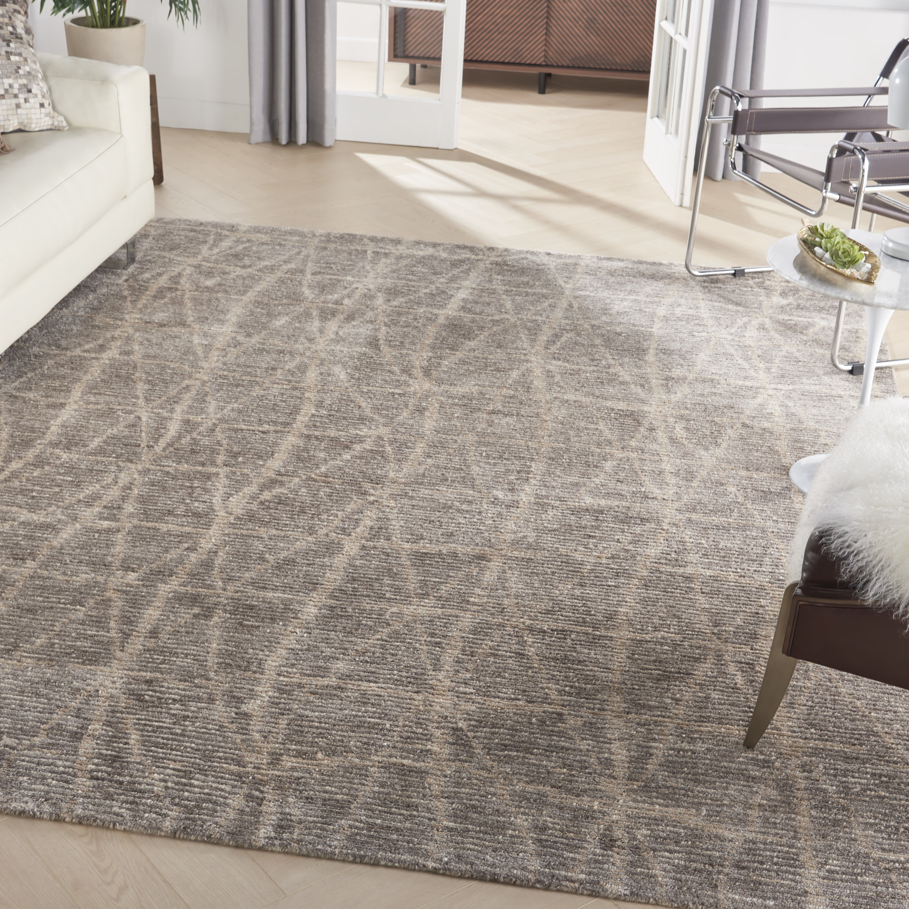 Nourison Ellora 7'9" x 9'9" Sand Scandinavian Indoor Rug
