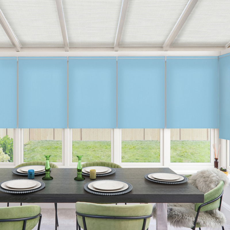 Acacia Blackout Baby Blue Roller Blind